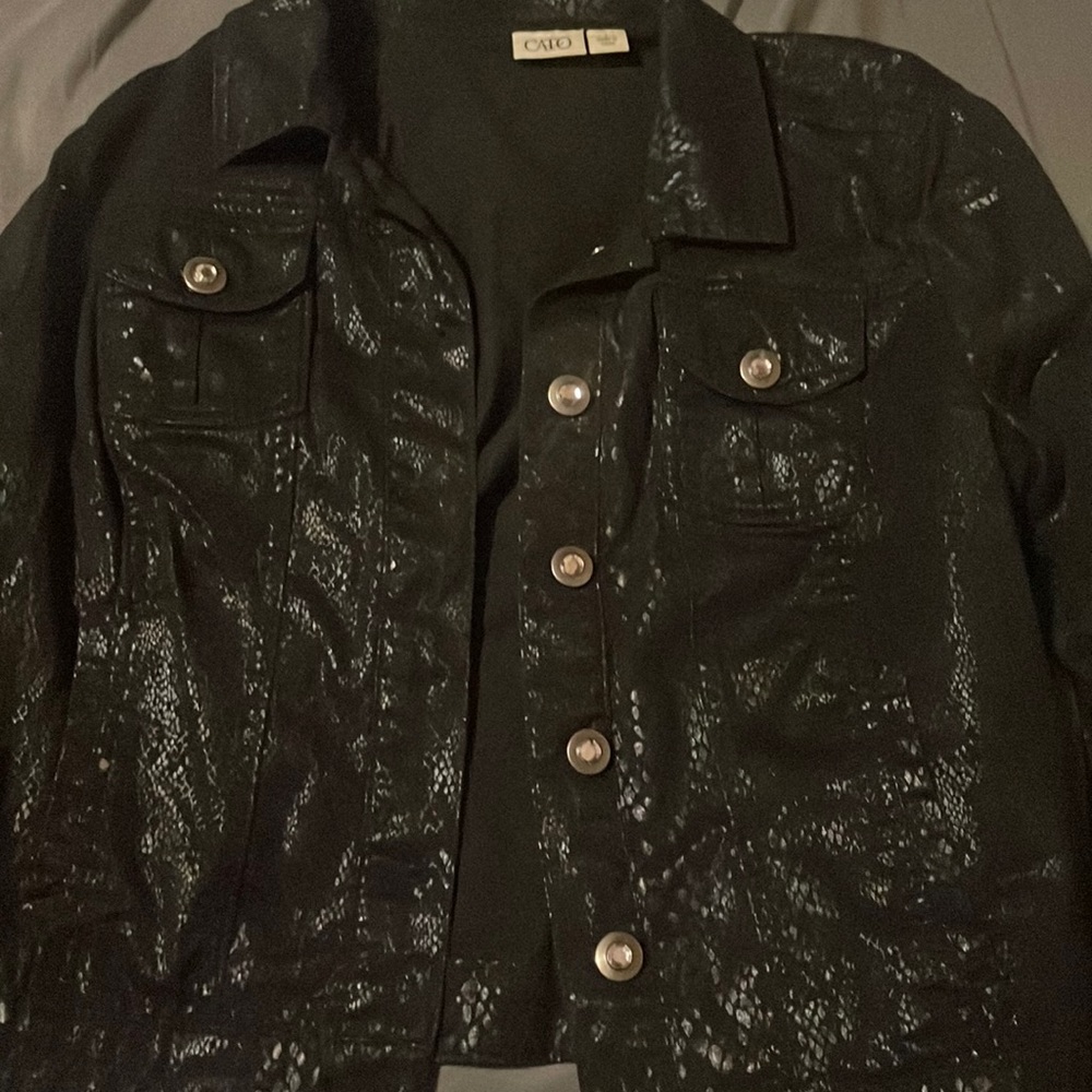 black button down jacket